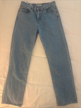 Light Wash Straight Leg Jeans
